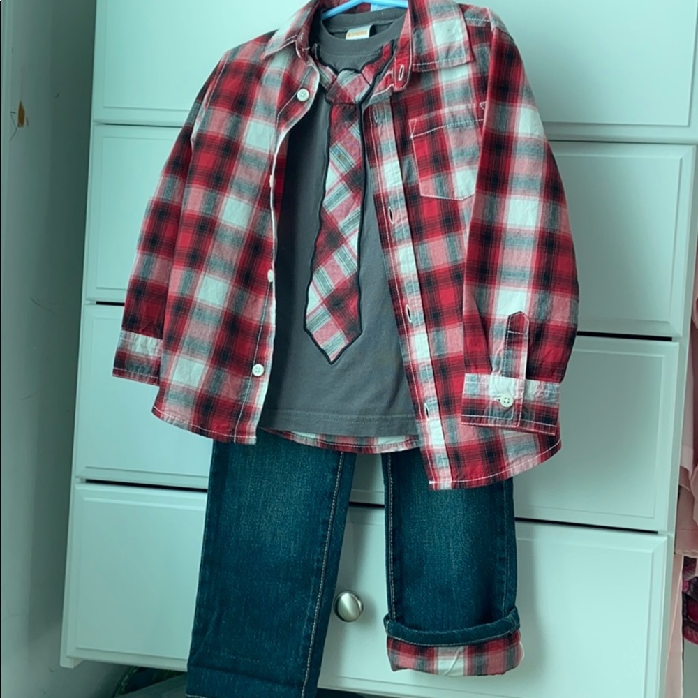 Boys 3T matching set -jeans and button-down